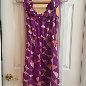 Geometrical purple dress